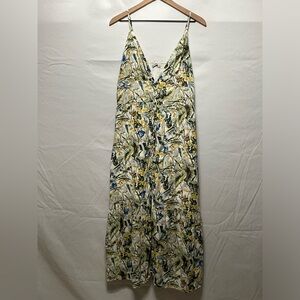 Long Maxi dress with button down details and smock back